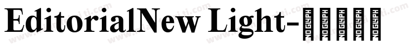 EditorialNew Light字体转换
